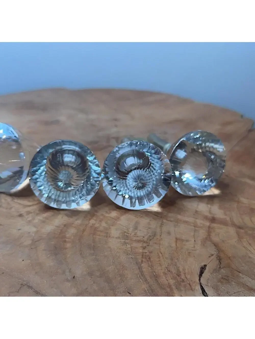 4 Pier 1 Crystal Glass Drawer Knobs